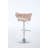 Set Of 2 Bar Stools,With Chrome Footrest And Base Swivel Height Adjustable Mechanical Lifting Velvet + Chrome  Leg Simple Bar Stool-1399519430