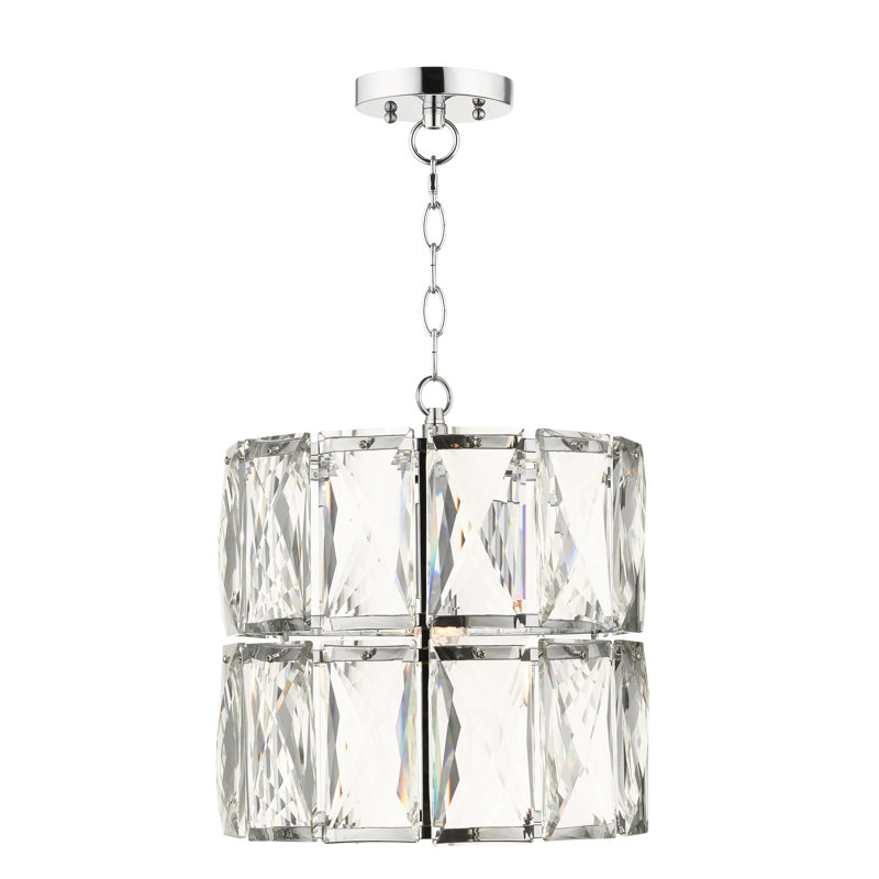 Isaacson 1 - Light Polished Chrome Drum Pendant
