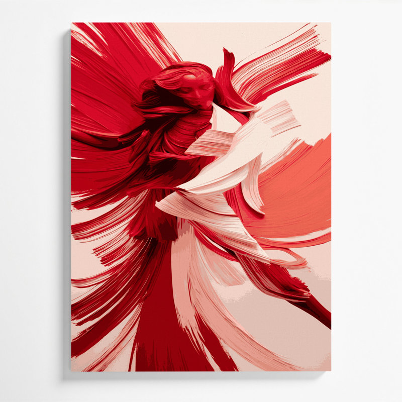Abstrait art figuratif sur toile rose