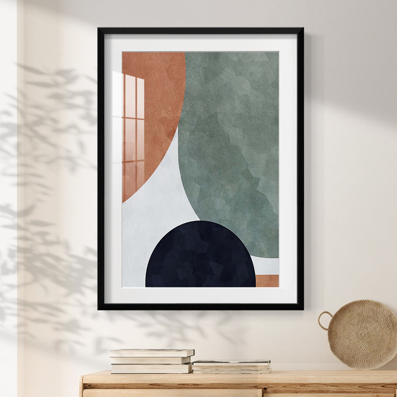 Abstract of Shapes I - Impression encadrée, Noir