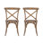 Bailes Solid Elm Wood Cross Back Side Chair-857412334
