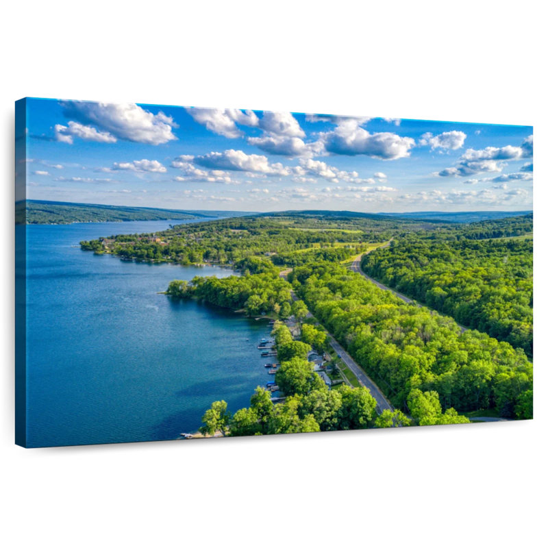 Paysage du lac Alvord Keuka, H 16 po x l 24 po