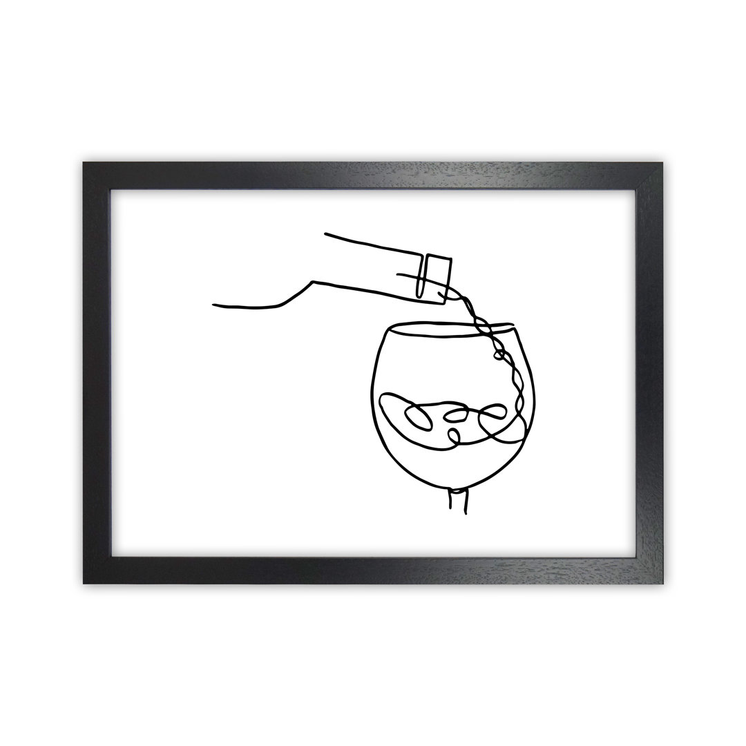 Pouring Wine - Graphic Art Print on Paper