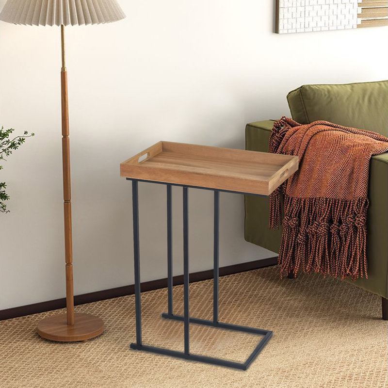 Table de bout Sigrund, Bois brun foncé