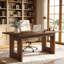 Bureau en bois massif de 63 pouces, poste de travail rectangulaire moderne, bureau d'ordinateur en bois minimaliste