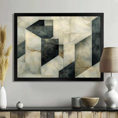 Fragmented Luxury Geometric Marble Mosaic - Abstract Marble Wall Art