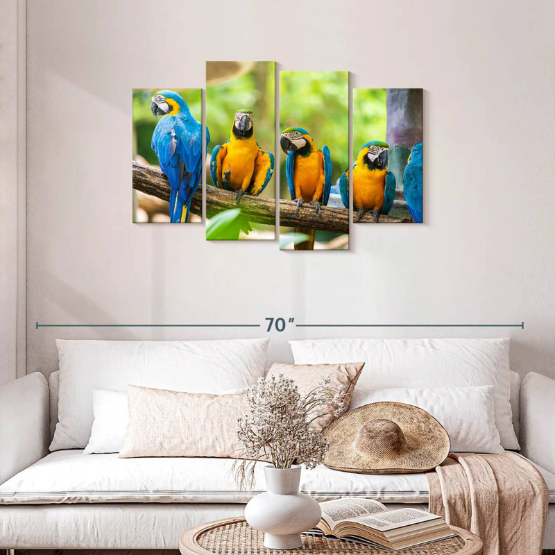 Brampt Macaw Party, 27" H x 43" W