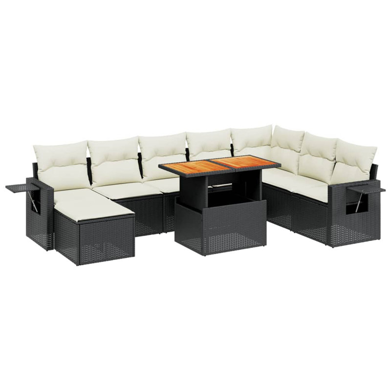 Grand canapé modulaire en rotin PE Vidaxl