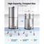 Gravity-fed Water Filter System, 2.25G 304 Stainless-Steel Countertop Water Filtration System, Reduces Lead and up to 99% of Chlorine, w/ 2 Carbon Filter, 2 Defluorination Filter, Spigot, Stand