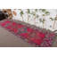 Tapis de couloir 2,9 x 10,6 pi, tapis géométrique rose, tapis turc, tapis en laine, tapis géométrique, tapis rétro