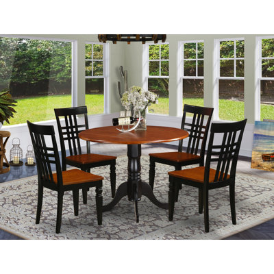 Devonshire Drop Leaf Rubberwood Solid Wood Dining Set