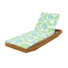 Bluehaven Modern Coastal Acacia Wood Adjustable Chaise Lounge With Sculptural Boat-Shape Design