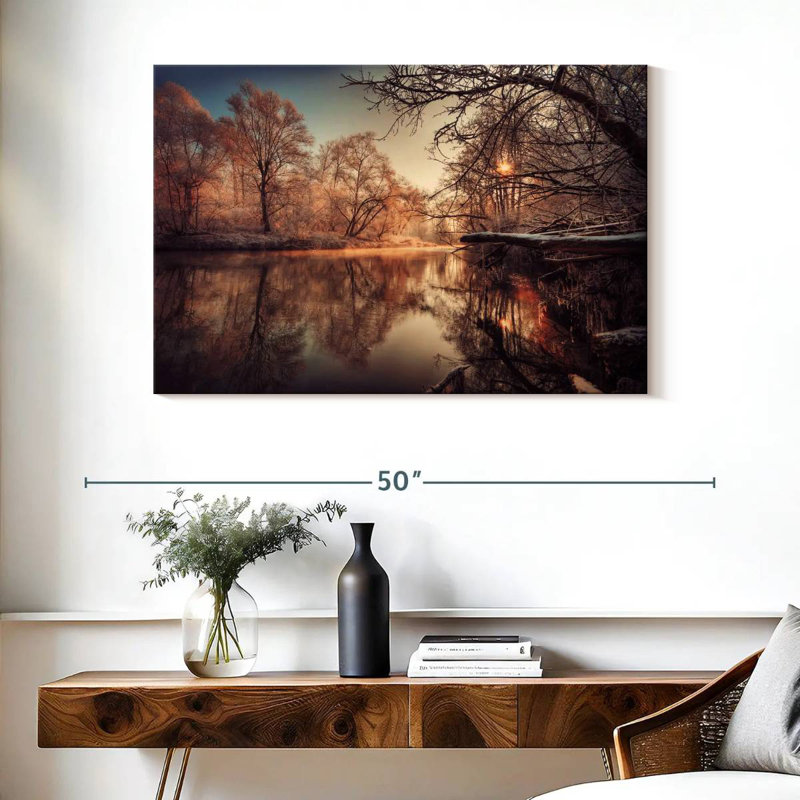 Rivière Alvord en hiver, H 26 po x l 39 po
