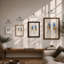 Angel with Golden Wings Minimalist - Framed Print-1053810623-1053810609