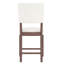 Ensemble de 4 tabourets de bar de style Mid-Century de 40,4 po avec dossier et tabourets revêtus de lin avec pieds en bois massif pour la salle à manger de l'îlot de cuisine (chaises 4 pièces)-2090522876