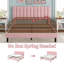 Structure de lit double, lit plateforme tapissier en velours avec tête de lit capitonnée réglable, aucun sommier requis, assemblage facile, rose-124010593-124010590