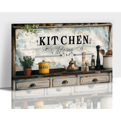 Adriany Vintage Kitchen Tableware Poster Rustic Canvas Prints Classic Cooking Scene Picture Painting Wall Artwork for Dining Room Home Decor Ready to Hang, 18×24 Inches