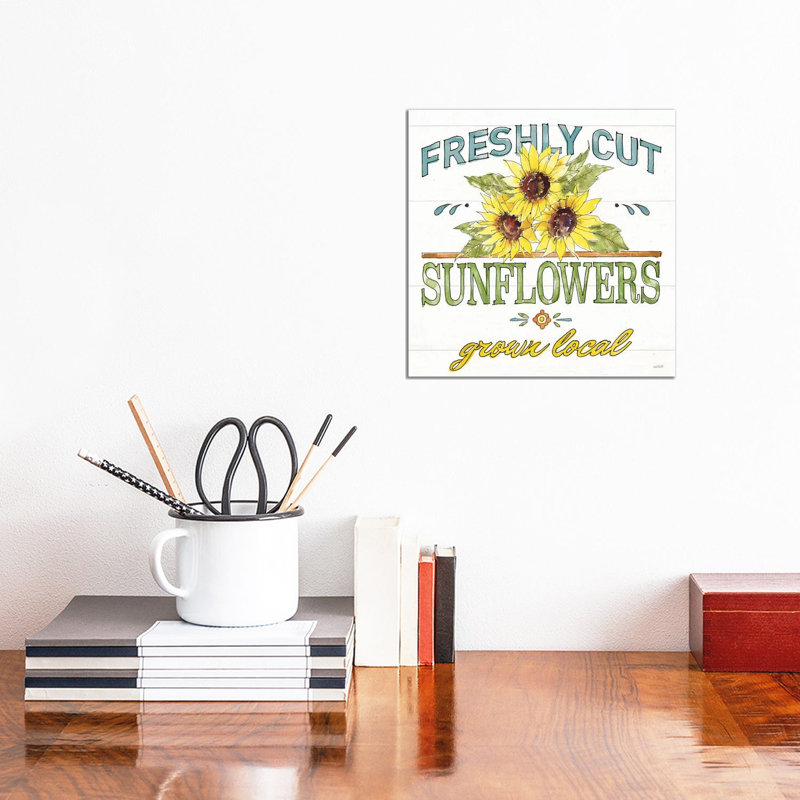 Sunflower Fields III by Anne Tavoletti - Wrapped Canvas Print, 30.48cm H x 30.48cm W x 1.905cm D
