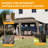 20 Ft. W x 14 Ft. D Galvanized Steel Patio Gazebo with Double Roof-111150877-111150879