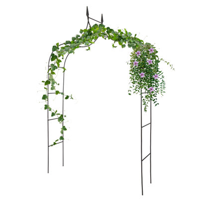 Kinbor 55'' W X 15'' D Metal Arbor In Black