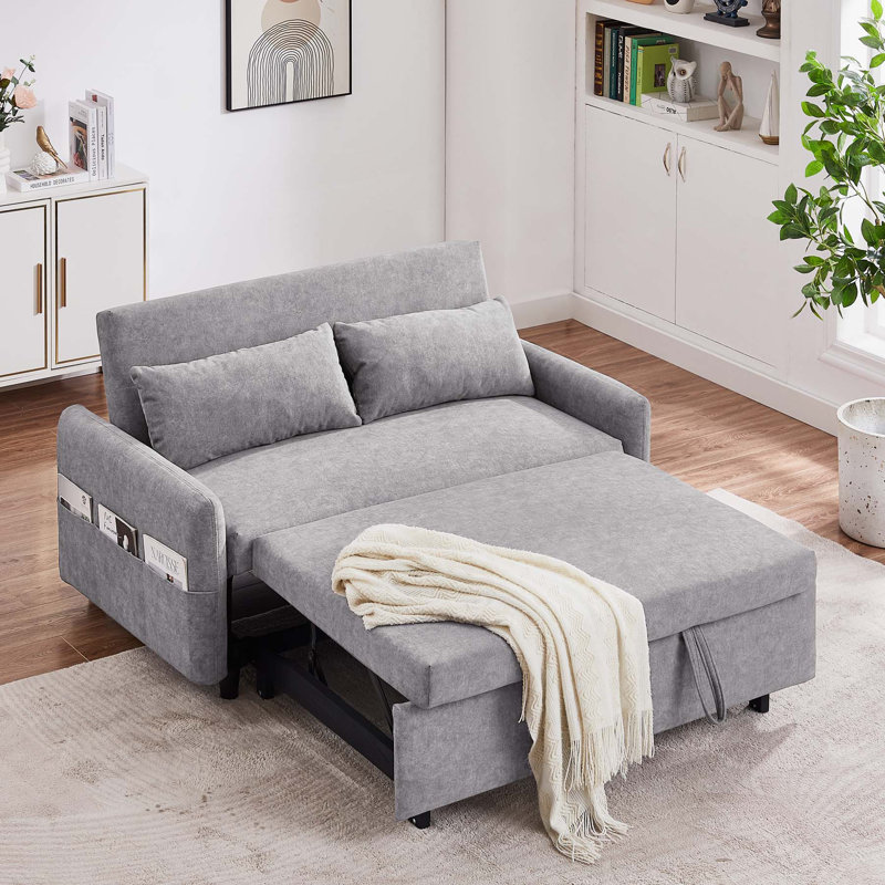 Canapé-lit avec canapé-lit 55,1 po, Gris