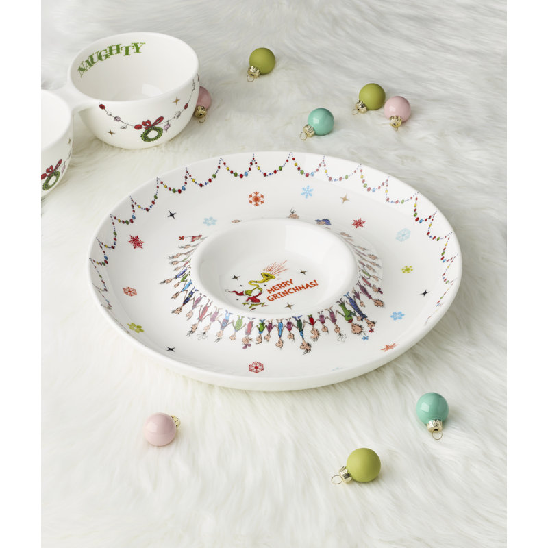 Merry Grinchmas Chip & Dip Bowl