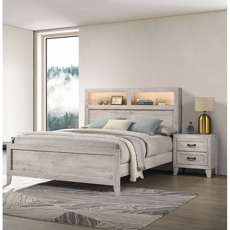Mobilier de chambre à coucher 3 pièces avec tablettes 2X, Grand