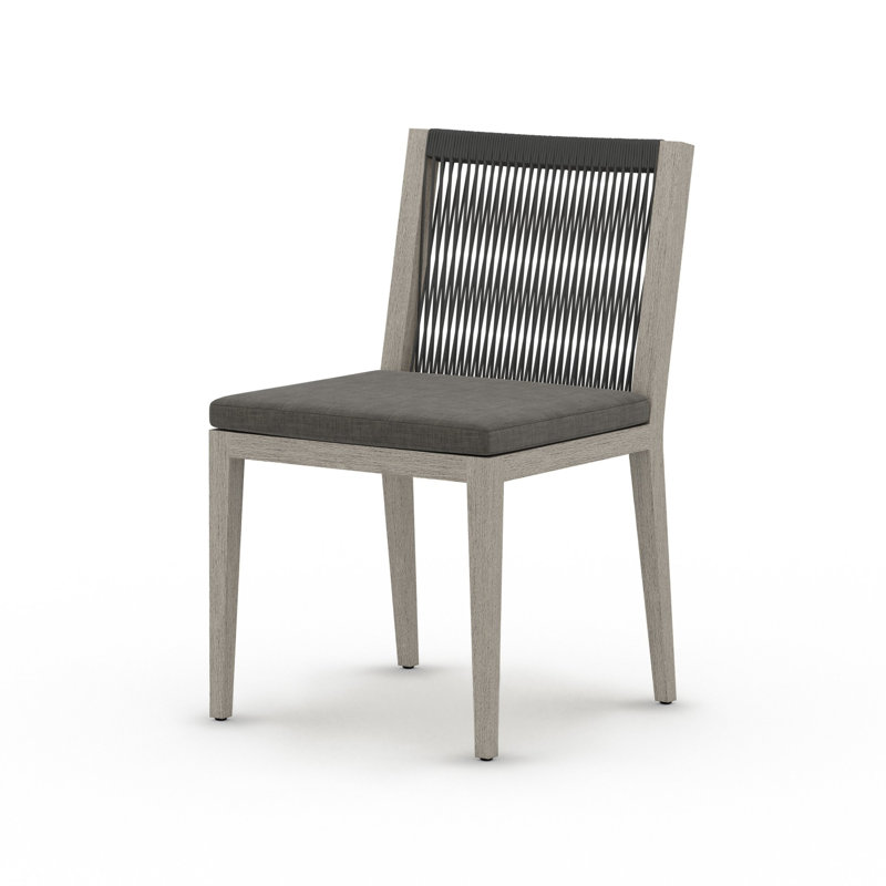 Dimitri Outdoor Dining Side Chair, Gray, Faye Sand