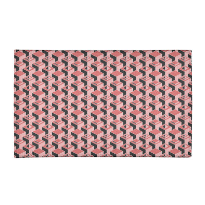 Tapis rose/noir skyscrapers