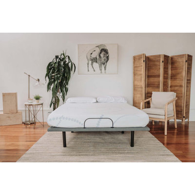 Memory Foam Mattress in White/Light Blue