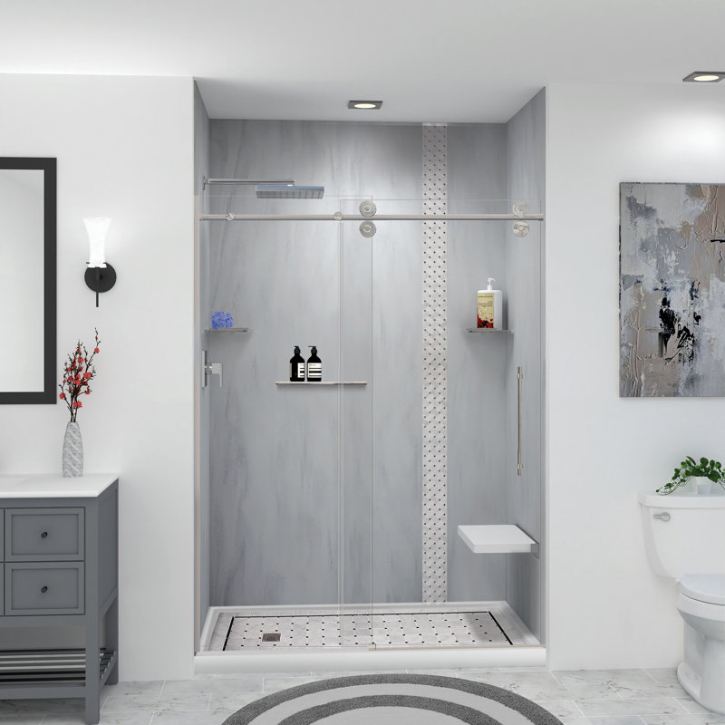 Tablette de douche Obaseki, Brossé