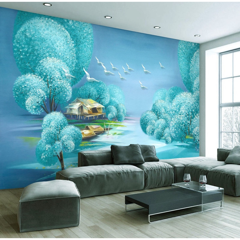 Papier peint amovible forêt, L 48,96 po x l 75 po