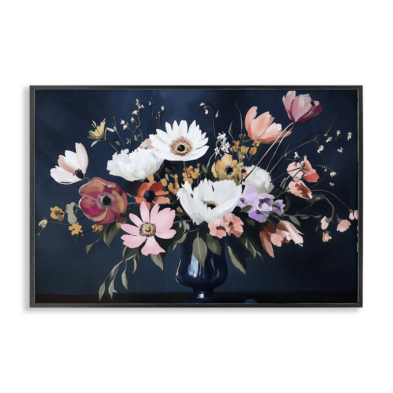 Giclée encadrée, conception par Annabelle Hall, H 12 po x l 18 po, Giclée encadrée noir minuit