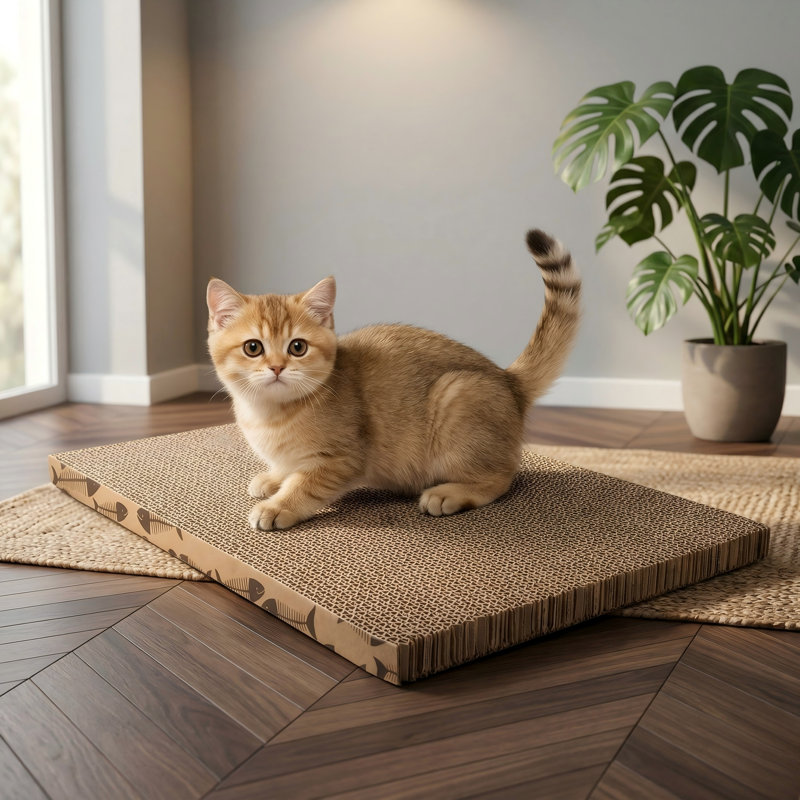 Grattoir en carton pour chat, paquet simple pour chats d'intérieur