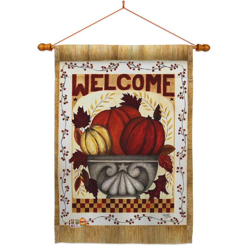 Ensemble de drapeaux en polyester 40 x 28 po Welcome