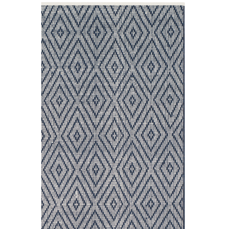Tapis en coton tissé à la main Akihisa, Rectangle 2 pi 3 po x 3 pi 9 po