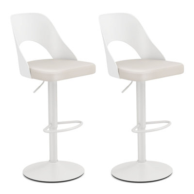 Adjustable Height Counter Stool with Metal Frame