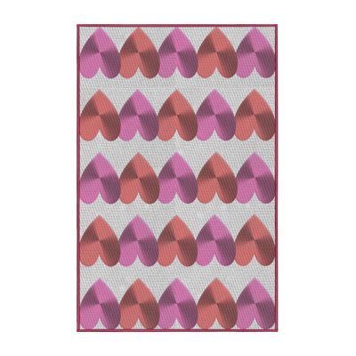 Tapis rose/brun/gris à motifs Adamsdale