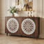 Buffet 60 po grain de noyer sculpté rétro Mandala-1350160921