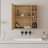 Multi-Function Wood Grain Mirror Cabinet with Storage, Space-Saving Wall-Mounted Design-1508907074