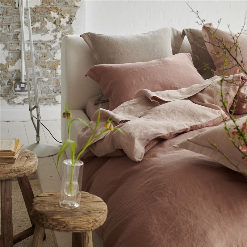 Biella Cameo & Parchment Duvet Cover, King Duvet Cover