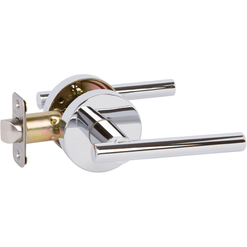 Contemporary Cira Privacy Door Lever, Chrome