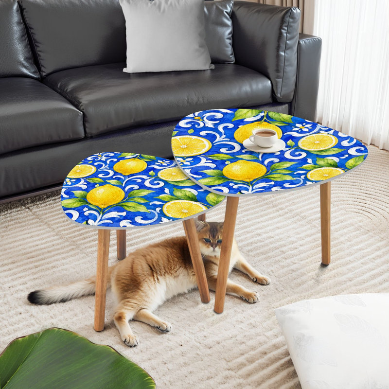 Ensemble de 2 tables basses gigognes Triangle