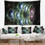Tapisserie artful des cercles abstract blue light-28494398