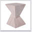 Table d'appoint d'extérieur en béton 18,5 pouces au design sculpté cannelé, résistante aux intempéries et minimaliste pour le jardin, le balcon et la piscine