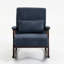Fauteuil à bascule d'appoint moderne du milieu du siècle avec cadre en bois massif-973393425