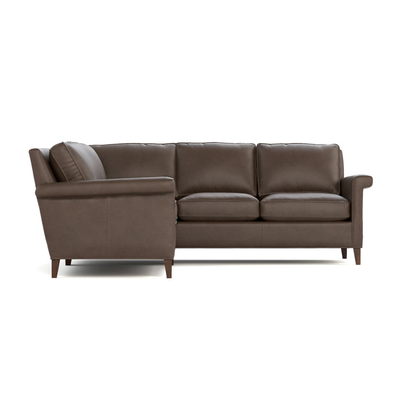 Belleville Leather Sectional, Alameda Cork Genuine Leather