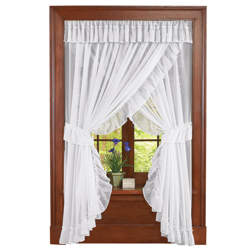 Ducharme Sheer Curtain Pair, White