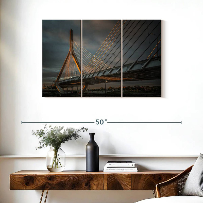 Lilie Stormy Leonard P Zakim Bridge, 24" H x 38" W