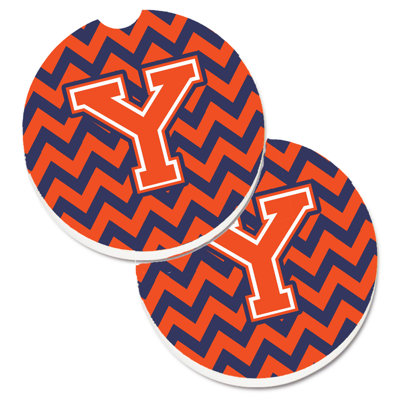 Ceramic Round 2 Piece Car Coaster Set